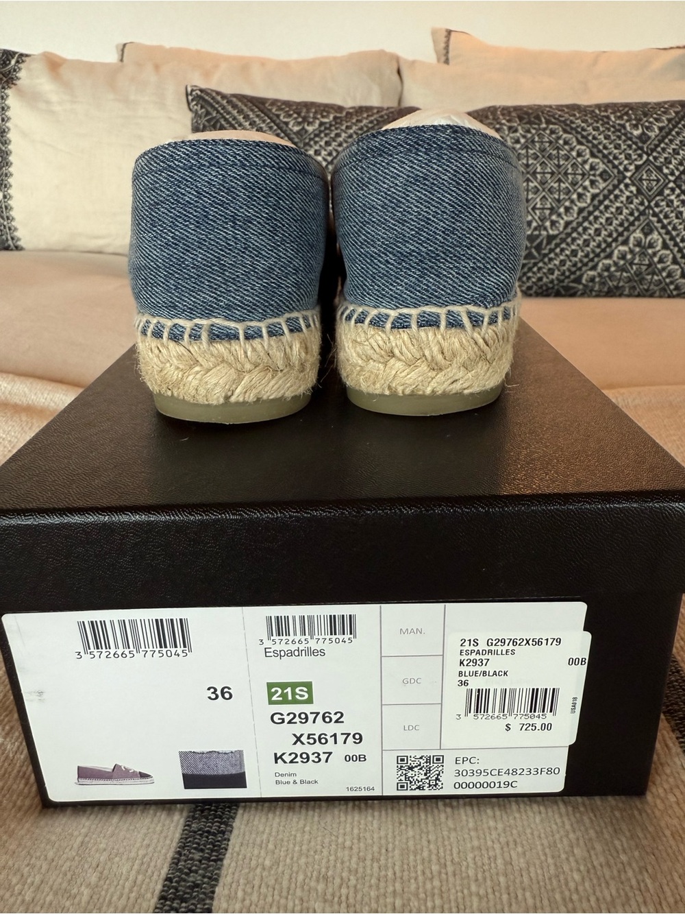 Size 36  21S Chanel denim espadrilles, pristine condition - Picture 9 of 10